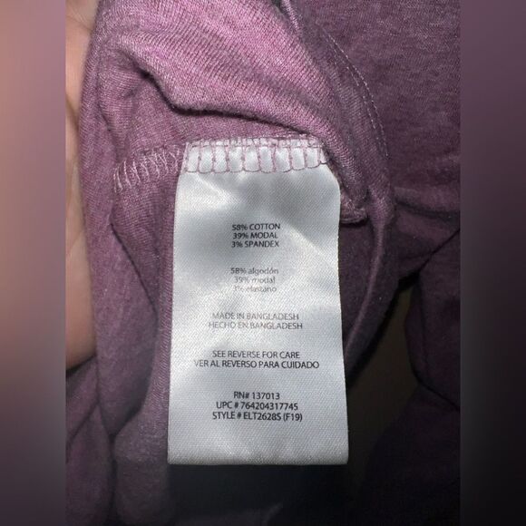 Eddie Bauer Size Large Mauve Pink Long Sleeve Basic Tee - Picture 3 of 4